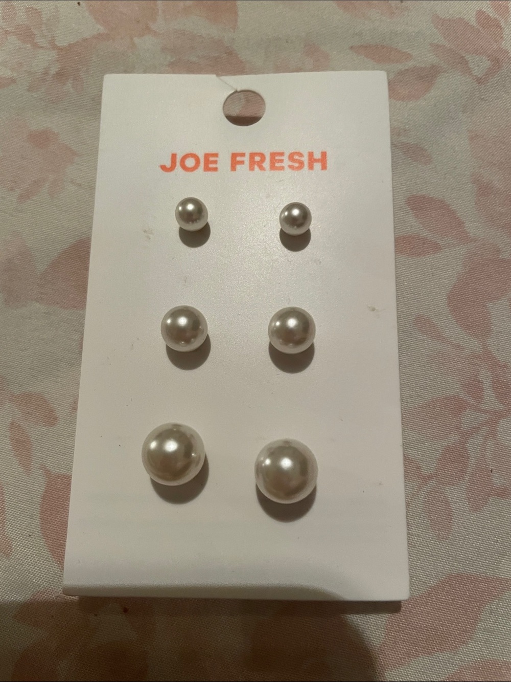 Joe Fresh Pearl Trio Studs in White